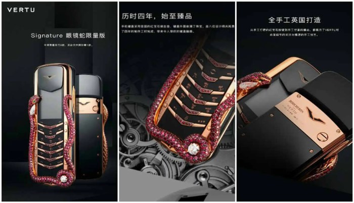 Vertu Signature Cobra Limited Edition is a gem-encrusted feature phone ... Vertu Cobra Signature